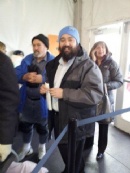 Chanukah on Ice, at Patriot Place: Rabbi Mendy's new attire